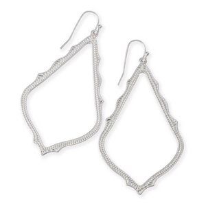Kendra Scott Sophee Drop Earrings - Silver - New